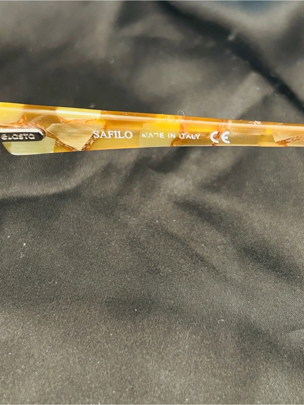 Italian Safilo Gold Metal Eyeglass Frame